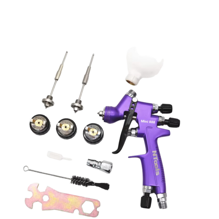 HVLP Paint Spray Gun 1.2mm Nozzle, 250ml Cup, Pneumatic, and Gravity Feed