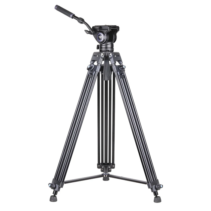 Aluminum Fluid Head Tripod for DSLR and Camcorders