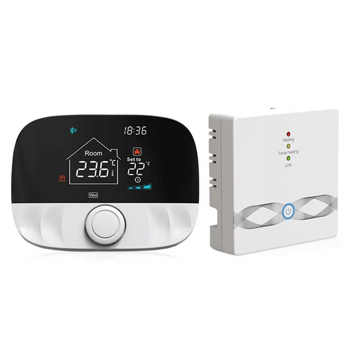 White Smart Heating Thermostat for Floor, Water & Gas Boilers with WiFi Alexa & Google Control