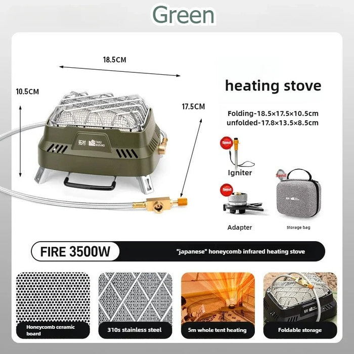 Compact Butane Stove for Outdoor Heating