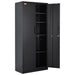 Large metal storage cabinet with locking magnetic doors, adjustable shelves, and wheels