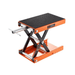 Motorcycle lift with 500 kgs capacity, wide deck, and safety pin