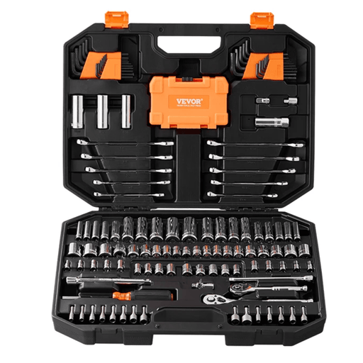
Mechanics Tool Set with CR-V and 40Cr steel construction for durability