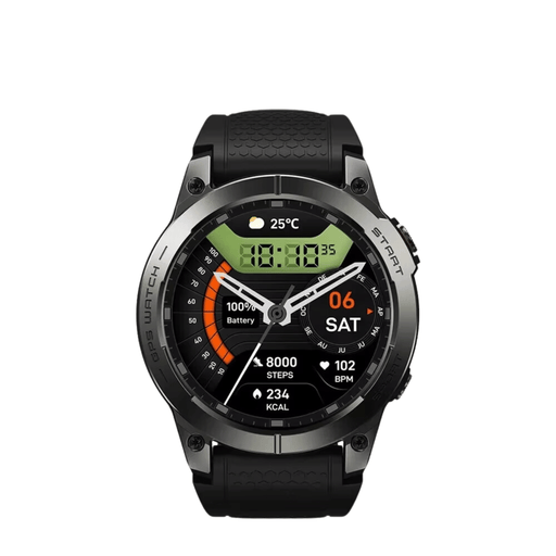 High-Definition GPS Smartwatch AMOLED Display with Bluetooth in Ember Black