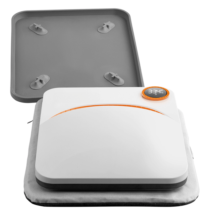 Orange Portable Heat Press Machine DIY Shirt Printing Multifunctional Sublimation Transfer for HTV Vinyl T-shirt Bag (23 x 23 cm) - FLUXA
