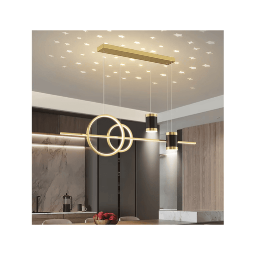 Modern Minimalist Nordic Luxury Dining Room Chandelier with Adjustable Length and Dimmable LED Lighting
