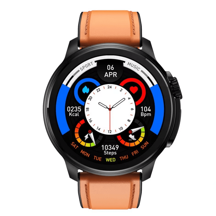 Smart Watch Waterproof Fitness Tracker Sleep Heart Rate Monitor for Men & Women (Beige) - FLUXA