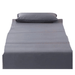 Earthing half bed sheet with antimicrobial silver conductive cord in grey color
