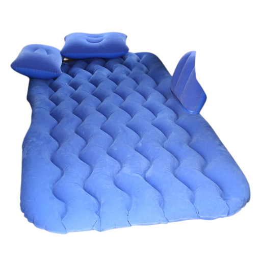 Car Air Inflatable Travel Mattress Blue Universal Back Seat Camping Cushion for comfortable sleeping on road trips