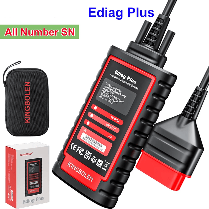 OBD Scanner package includes Manual, EVA Storage Bag, and OBD Cable