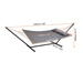 Two-Person Double Hammock with Stand in Grey for Ultimate Comfort and Relaxation