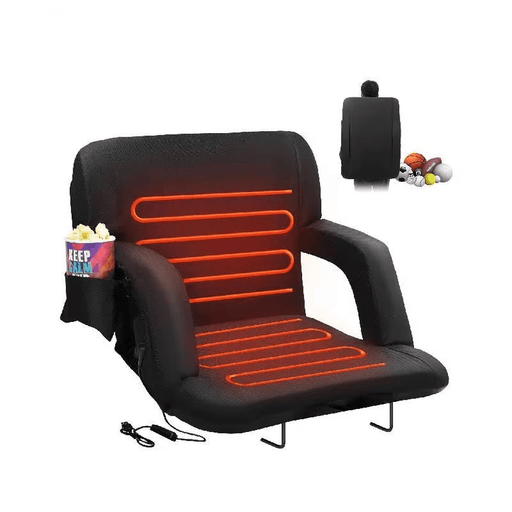 Portable Double Heated Stadium Seat with Back Support at event