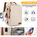 Compact and expandable carry-on backpack made of waterproof Oxford fabric