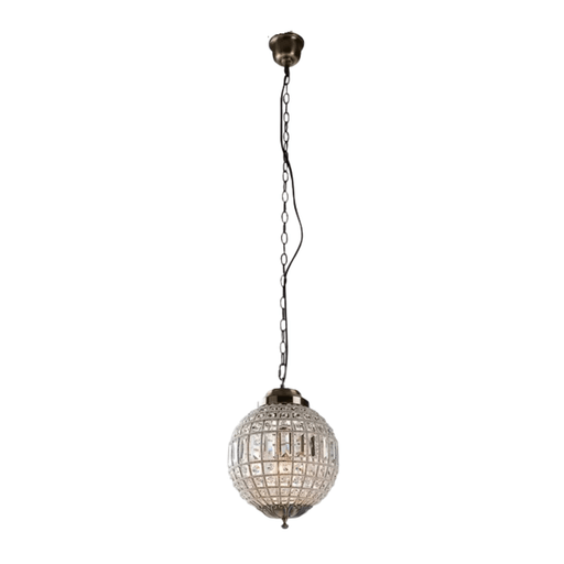 Big LED Crystal Chandelier with Antique Finish and Glass Crystal Shades