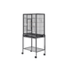 
Large black flight bird cage with rolling stand for medium to large-sized birds
