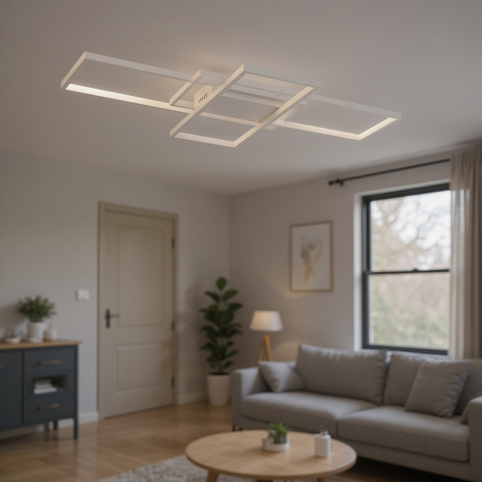 Modern White Smart LED Ceiling Light with Remote