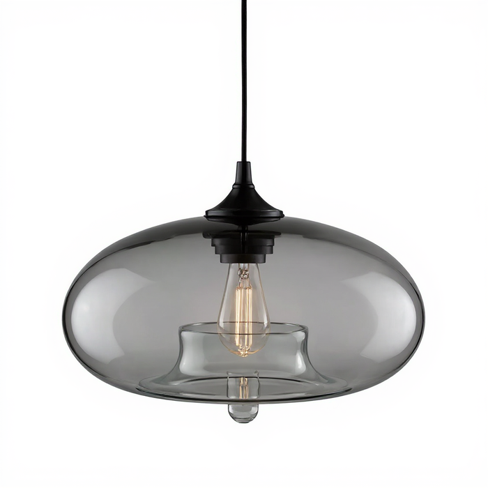 Gray Industrial Loft Pendant Light with Adjustable Cord