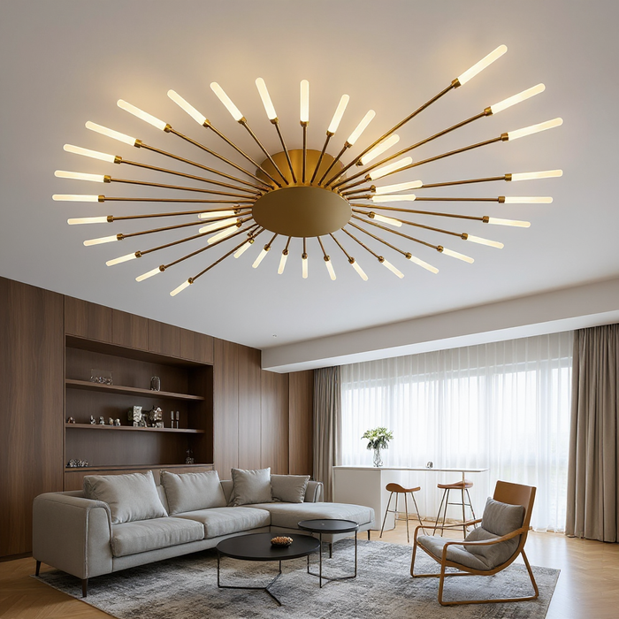 Modern Gold 42-Head LED Ceiling Light Nordic Style