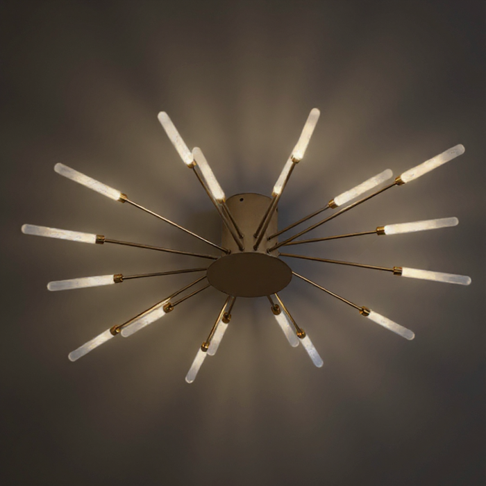 Modern 18-Head Gold Nordic LED Ceiling Light