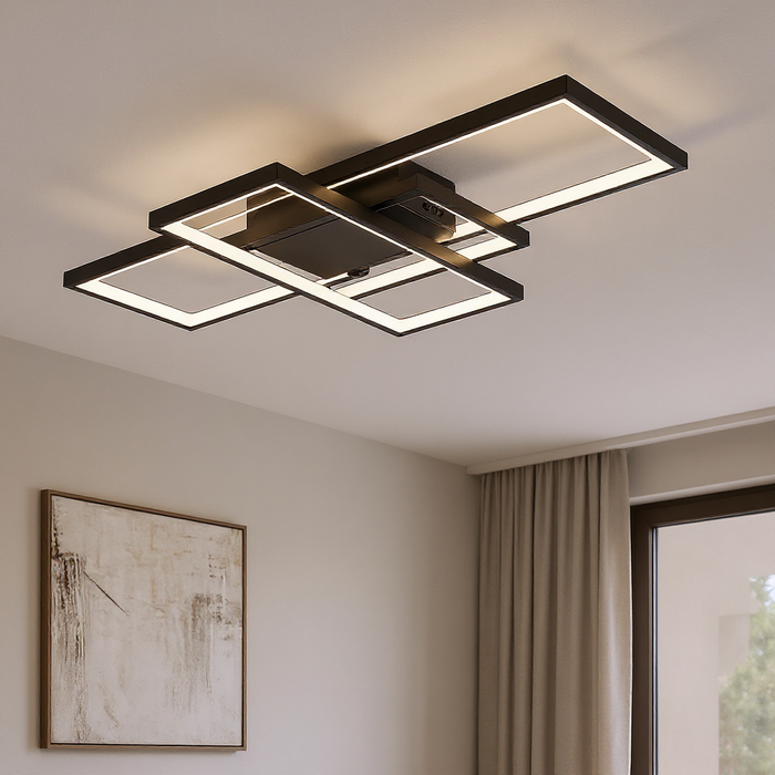 Smart Dimmable LED Ceiling Light Black