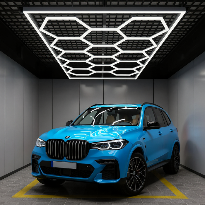 Bright 5 Panel Hexagonal LED Garage Light Set