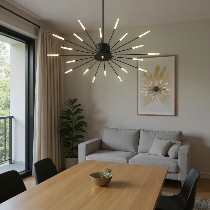 Nordic Style Black LED Ceiling Lamp