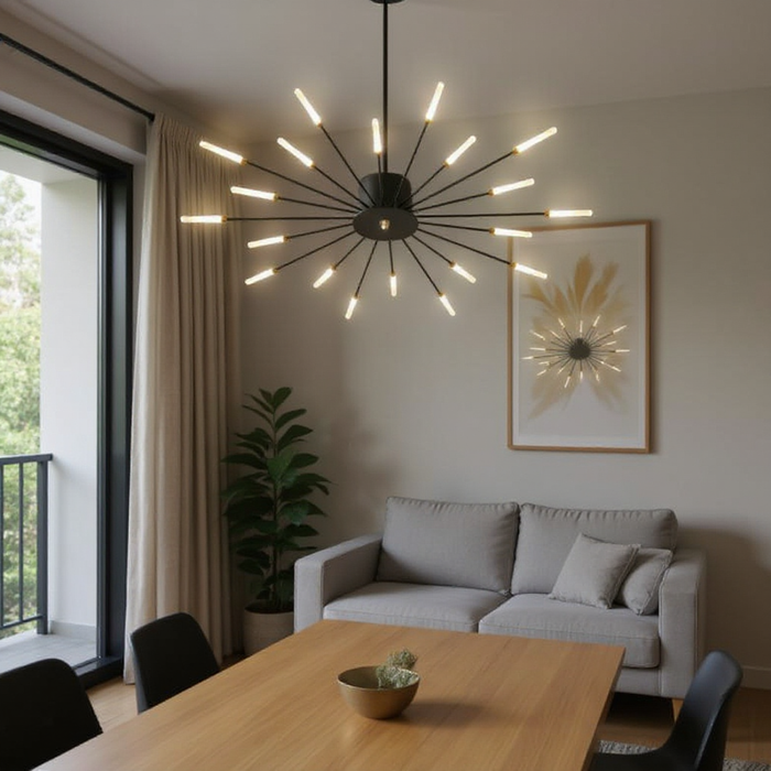 Nordic Style Black LED Ceiling Lamp