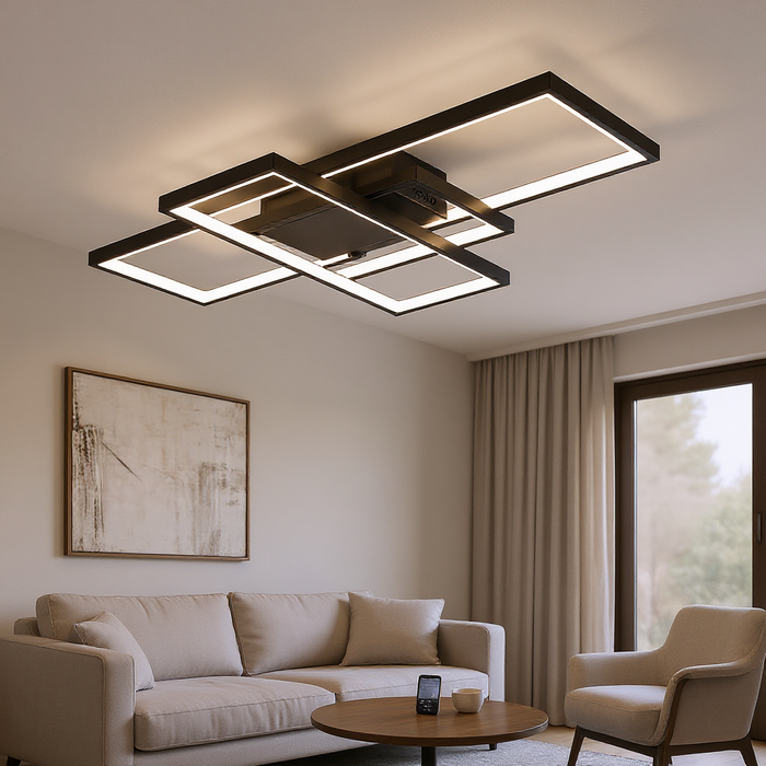 Smart Dimmable LED Ceiling Light Black