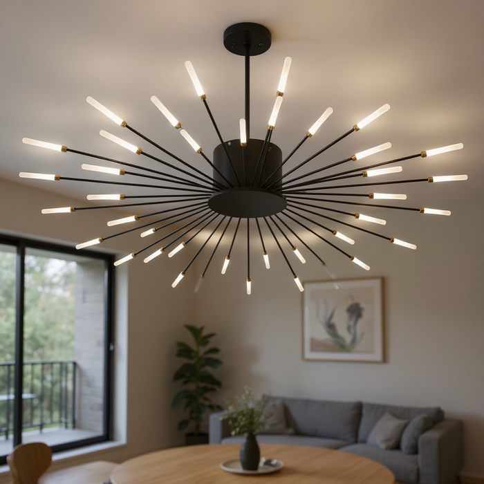 Black Nordic LED Ceiling Lamp