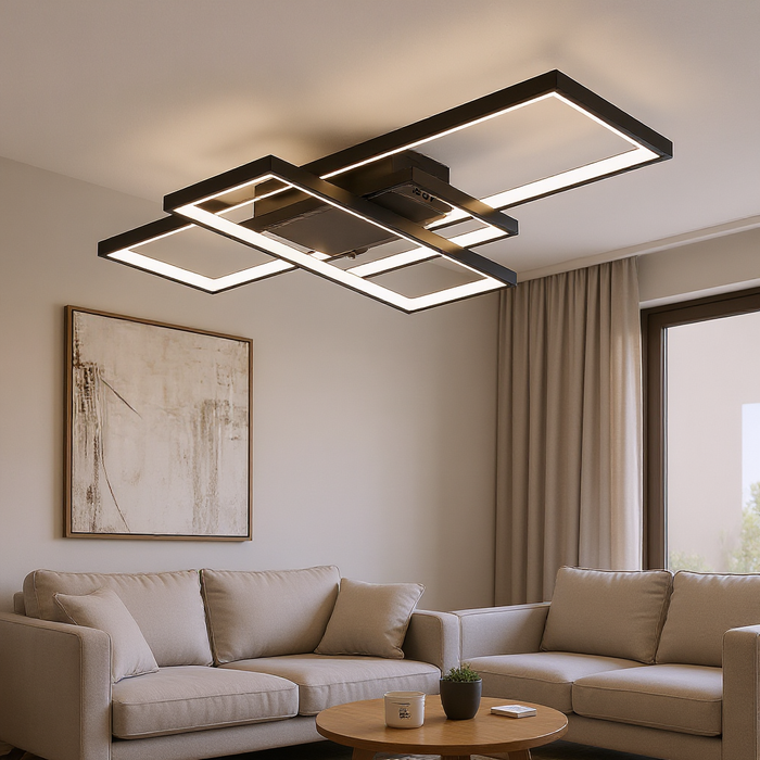 Smart Dimmable LED Ceiling Light Black