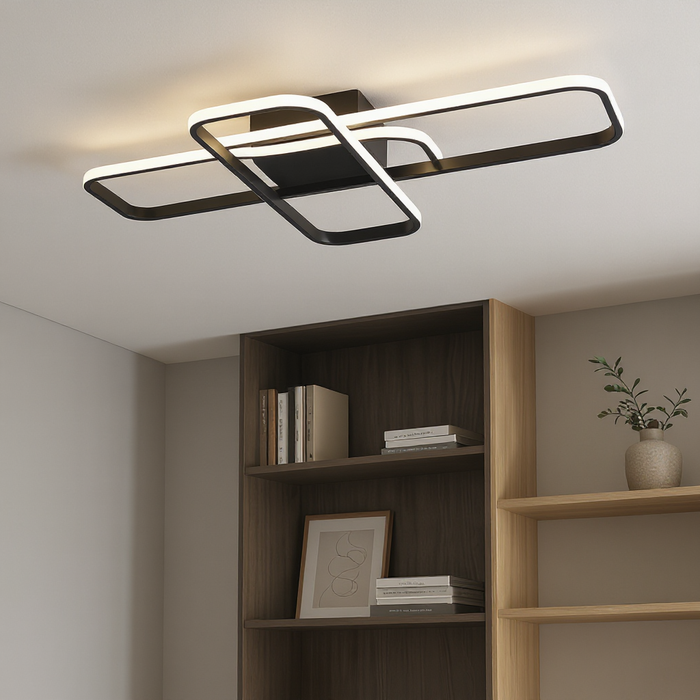 Black LED Ceiling Light Lamp 550x350mm