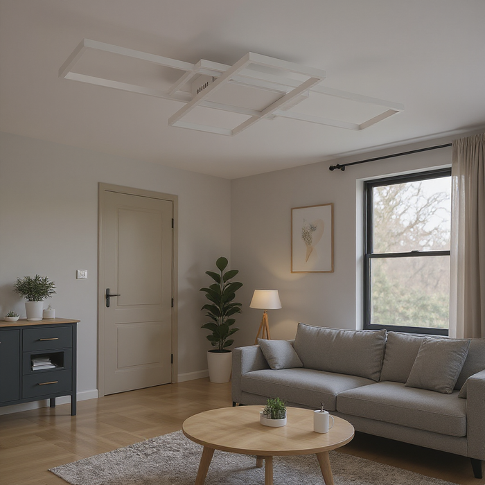 Modern White Smart LED Ceiling Light with Remote