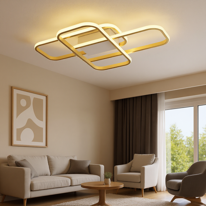 Gold LED Ceiling Light 55cm with Remote & App