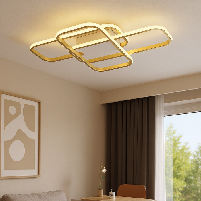 Smart Dimmable Gold LED Ceiling Light with Remote