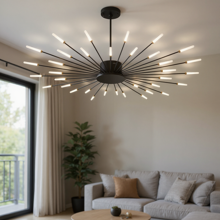 Black Nordic LED Ceiling Lamp