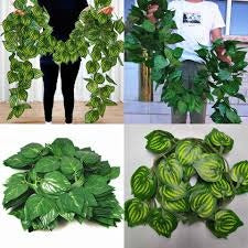 100cm Artificial Philodendron Garland for Indoor Decor