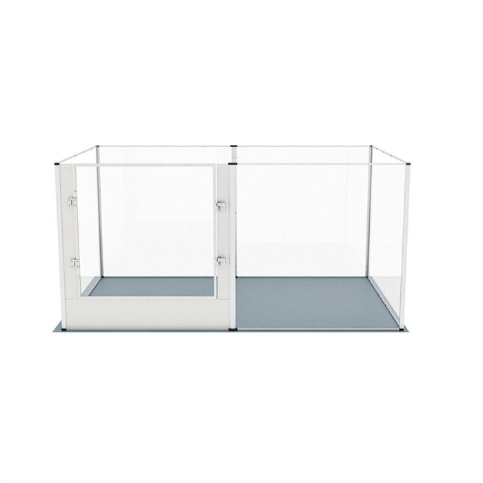 Clear-Acrylic-Dog-Whelping-Pen-163x1025x80cm-providing-spacious-environment-for-pets