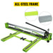 Portable tile cutter with easy-to-carry handle and rubber grip
